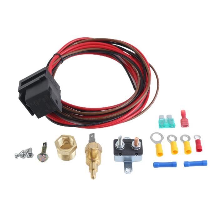 Kit Thermostat Ventilateur Voiture 12V - 21 Pièces, Réglable 0-120°C, Sonde Inox - Pour Camion, Installation Facile - 7