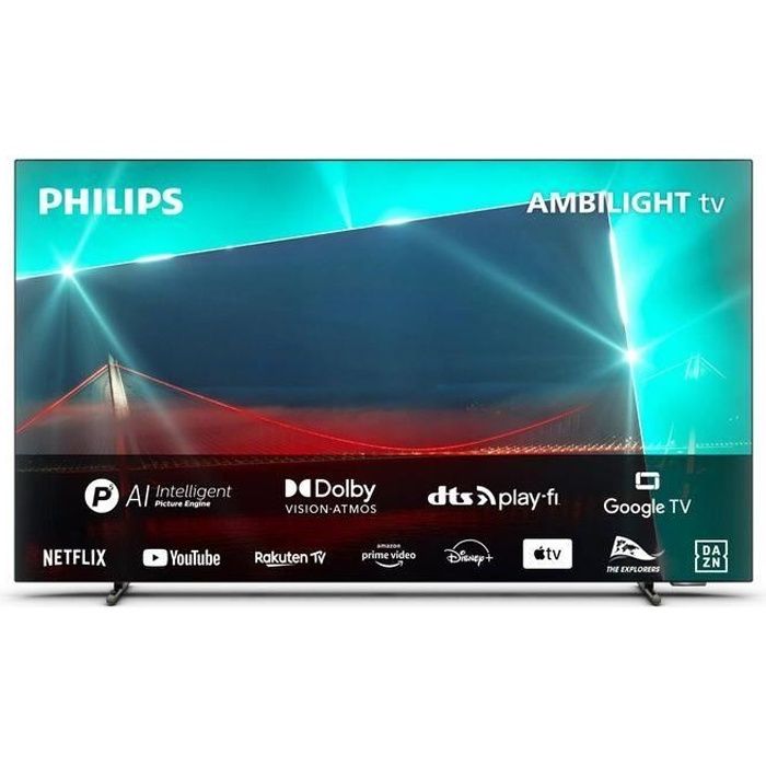 TV intelligente Philips 65OLED718 65' 4K Ultra HD HDR OLED AMD FreeSync