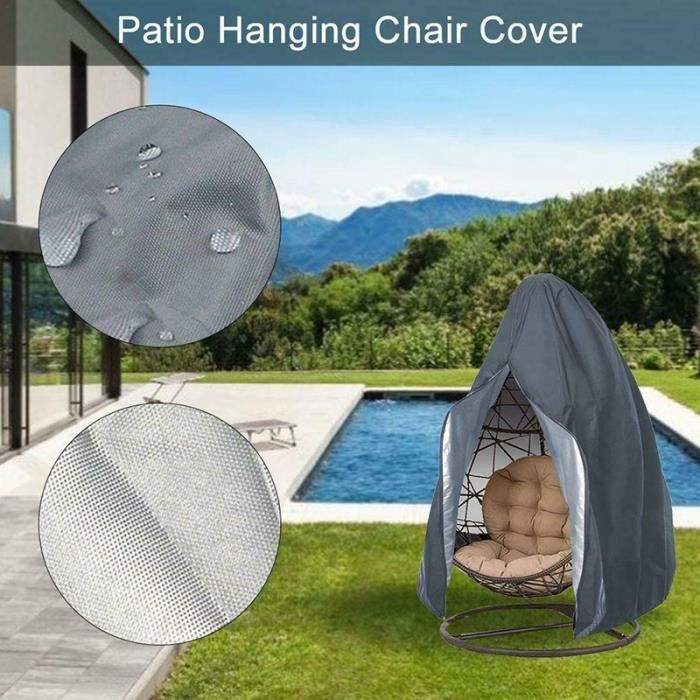 Housse Protection Chaise Longue Jardin Oxford 210D - Résistante Intempéries UV - 200x75x40/70cm