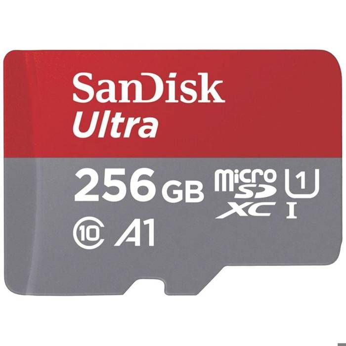 SanDisk microSDXC Ultra 256GB (A1/UHS-I/Cl.10/150MB/s) + Adapter Mobile Carte microSDXC 256 GB A1 Application Perform