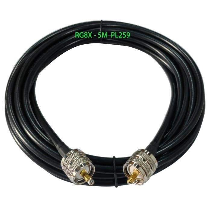 Palo Antenna TV Cavo Jumper RG58 Da 3 Piedi Con Connettori PL259 Maschio E SMA Femmina - Per Antenne UHF, Fatto In USA, Qualità Trecciata Cavo RF - Foto 3