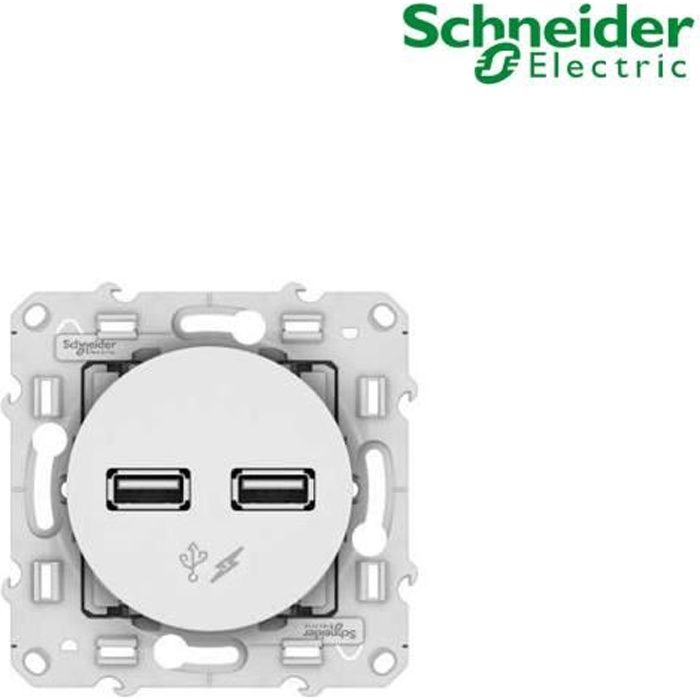 Prise Murale Double Usb Odace Schneider Electric Achat Vente Prise Prise Murale Double Usb Oda Cdiscount