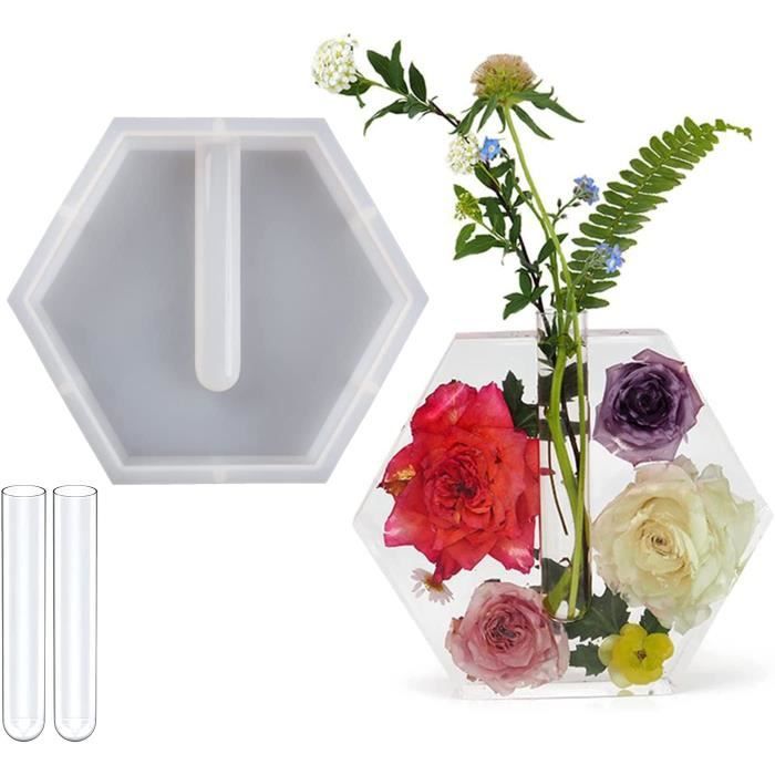 Moule De Coulée De Résine DIY Moule En Silicone De Vase à Trèfle à Quatre Feuilles Décoration D