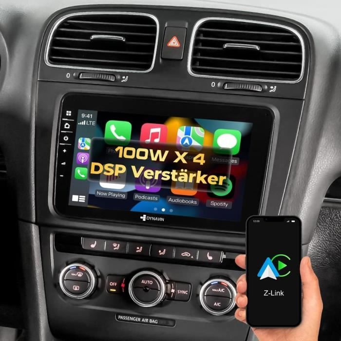 DYNAVIN Android Autoradio GPS Compatible pour VW Passat Golf Polo Tiguan  Skoda: avec 4 * 100W DSP Amplificateur