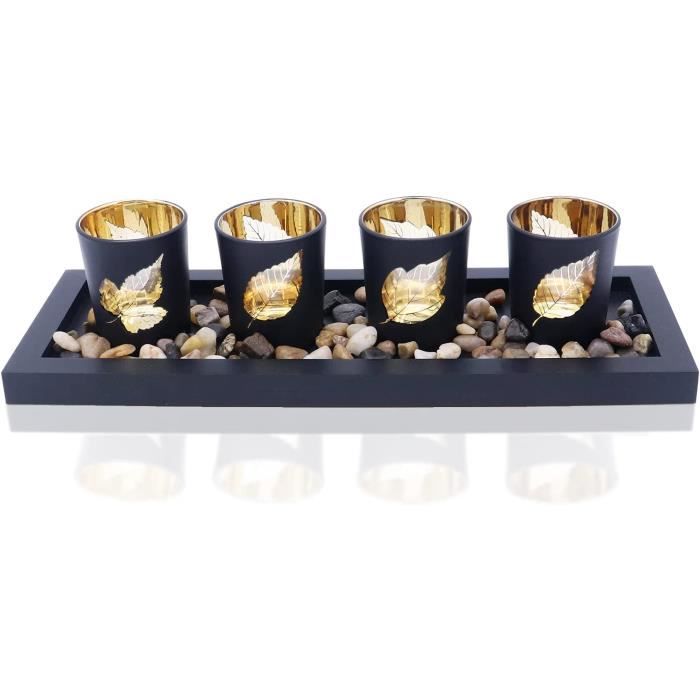 Set De 4 Bougeoirs à Piquer Pour Couronne De L'Avent - Métal Noir - Diamètre 7,5 Cm - Pour Bougies Pilier