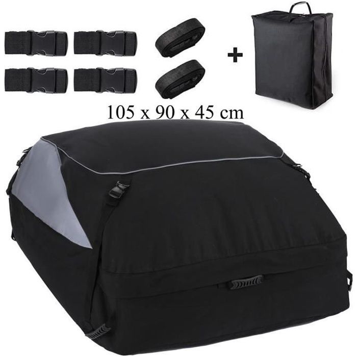 Coffre De Toit Voiture - 105 x 90 x 45 cm - 425 Litres - 900D Tissu d’Oxford - Sac de Toit Voiture Intempéries Pour Voyage-TOOLUCK