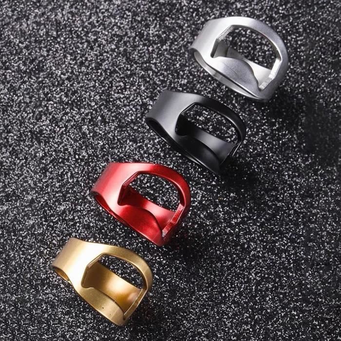 Lot De 5 Bagues Ouvre-bouteilles VPOUERY - Acier Inoxydable Coloré - Taille Universelle - Pour Fêtes Et événements