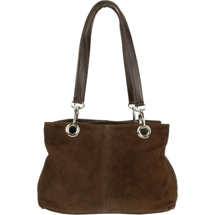 Manteau En Cuir Daim Fratelli - Collection Italienne, Marron Avec Capuche, Taille L, Occasion