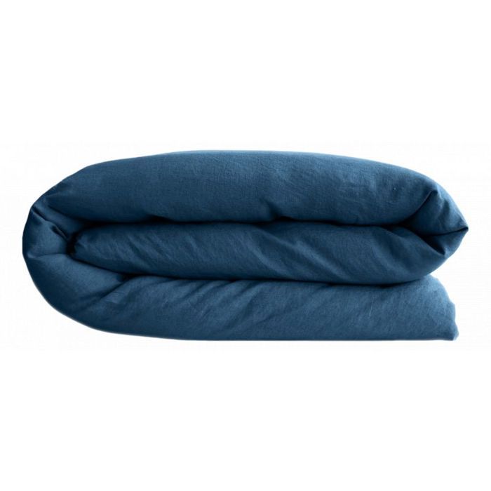 Housse de couette Palace 100% coton teint lavé Vent du sud - Palace Marine - Housse de couette 240 x 220 cm