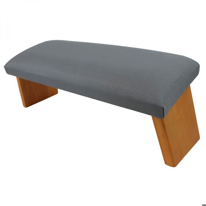 Banc tabouret de méditation yoga pliant en bois - Gris - Vivezen