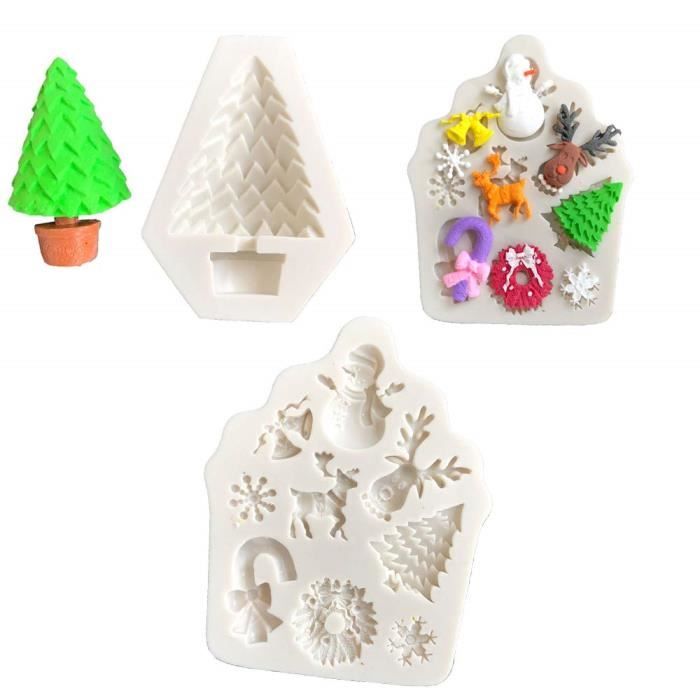 Gâteau au chocolat Décoration moule en silicone arbre de Noël Sugarcraft Fondant