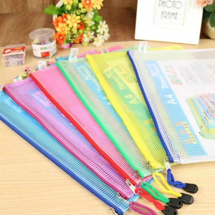 Pochette Porte-documents A3 étanche - Tissu Oxford Rose, Fermeture éclair, Poignée - Idéale Pour Ranger Documents, Puzzles, Fournitures Artistiques, Voyages