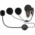 Talkie walkie BETOWEY Intercom Moto pour 2 Casques, BT-S3 Interphone sans Fil Oreillette Bluetooth pour Casque Moto (Or)238-1