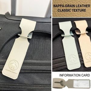 Lot de 5 Etiquette Valise PU cuir Bagage Peut être écrit