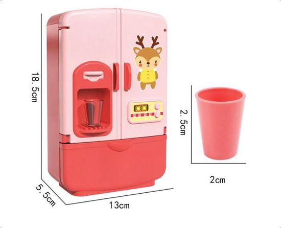 Réfrigérateur Miniature 1:12 - Pour Maison De Poupée, Décoration - Matière ABS - Dimensions 11.3x6x5 Cm - Plusieurs Couleurs - 6