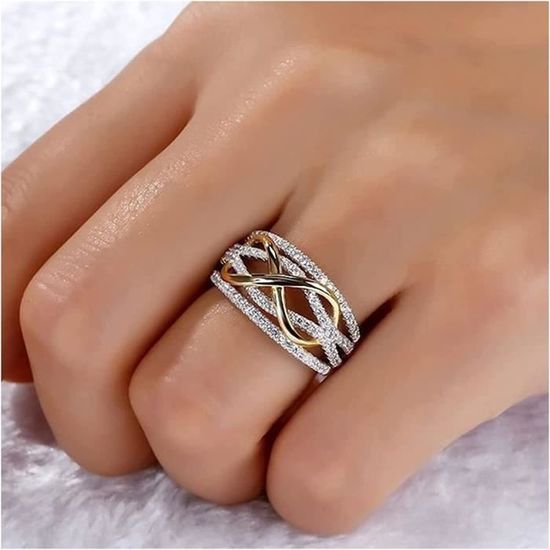 Bague mere et Fille for Toujours liees Ensemble Bague Infini personnalisee de Bijoux Inspirants Color 2pcs Size 8