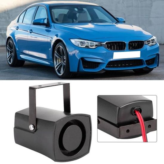 Outbit Bip inversé - Alarme de recul universelle pour voiture 12 V 115 dB -  Klaxon de secours - Buzzer noir - Convient à toutes les voitures