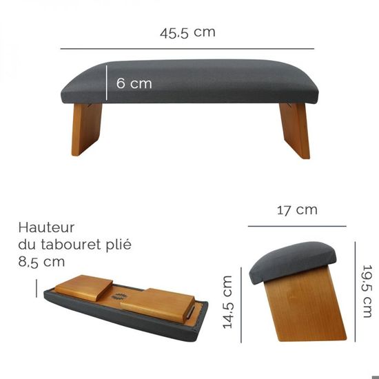 Tabouret Méditation Démontable Vivezen Banc Méditation Vivezen - Bois Ergonomique Démontable Pour Posture Optimale Banc En Bois