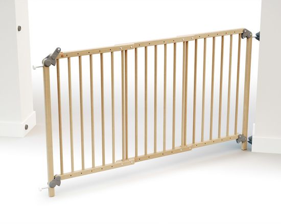 WEBABY - Barrière de sécurité enfant Extensible Blanc et Gris - 73 à 110 cm  - Cdiscount Puériculture & Eveil bébé
