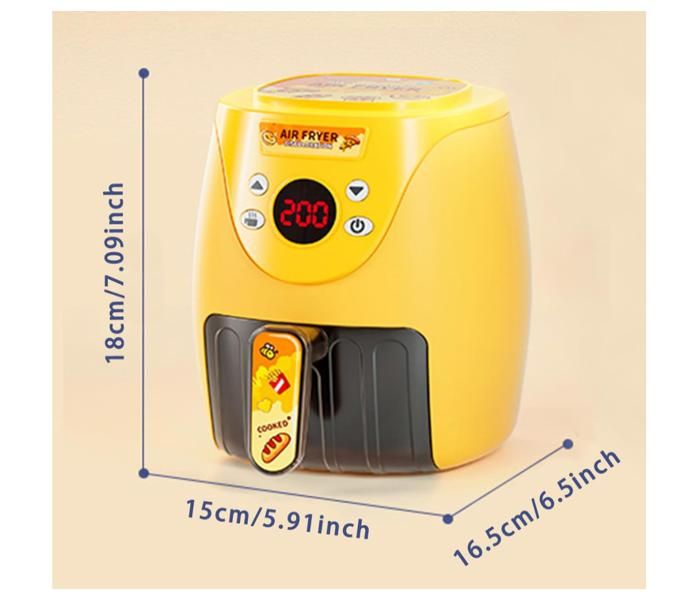 Friteuse à Air Jouet - 15 Accessoires - Aliments Changeant De Couleur - Musique Et Lumières - Dès 3 Ans
