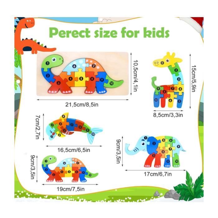 Livre de Puzzles d'Animaux d'Apprentissage Montessori pour Enfants, Pu