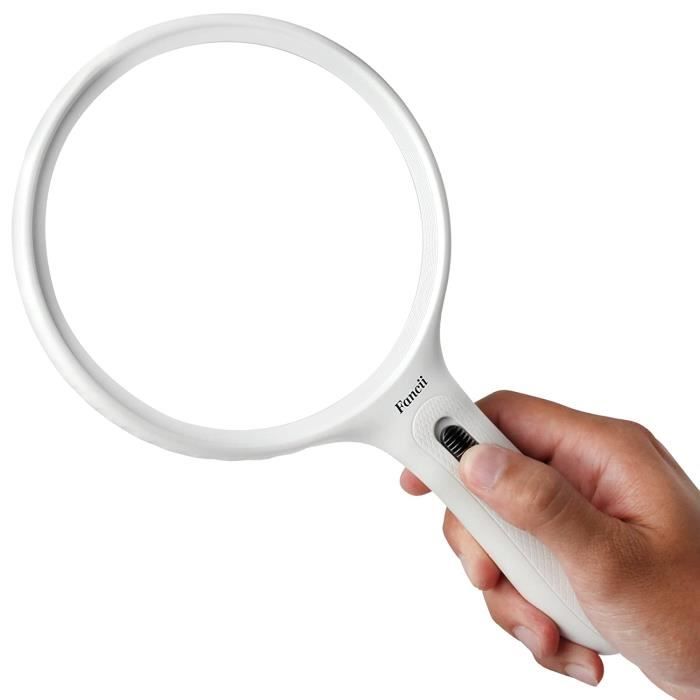 Loupes Fancii Tres Grande Loupe Grossissante avec Lumiere LED 2X et 3.5X 138mm Loupe avec Eclairage Sans Distorsion D 687 Cdiscount Appareil Photo