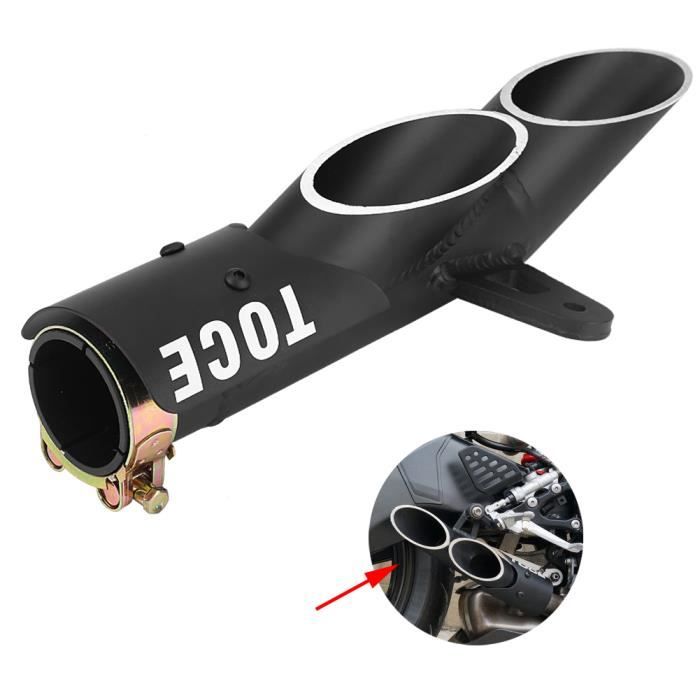 2 Silencieux D'échappement Moto 45mm - En Acier Inox - Réduction Bruit - Universal Pour Tuyau 45mm - Montage Facile
