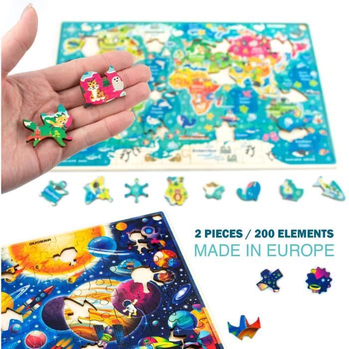 Puzzle Enfant 6 7 8 9 10 Ans - Puzzle 100 Pièces Enfant Jeux Educatif Carte  du Monde et Espace - Cdiscount Beaux-Arts et Loisirs créatifs