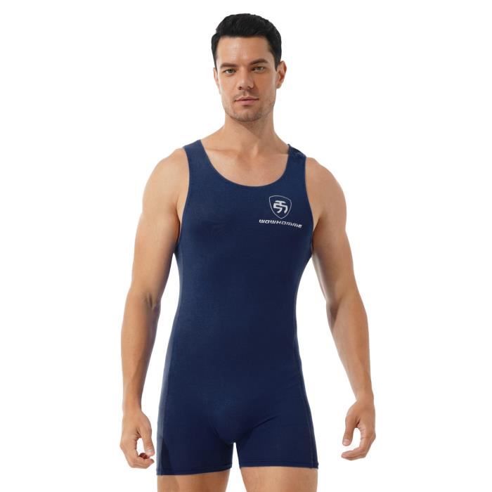 Combinaison Sport Homme Elastique Fitness Musculation Jumpsuit
