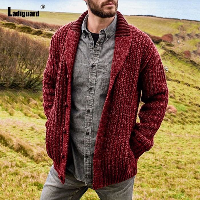 Gilet cardigan pull tricote pour homme Streetwear grande taille 4xl 5xl collection automne hiver 2021 Gris fonce Blanc Cdiscount Pret a Porter