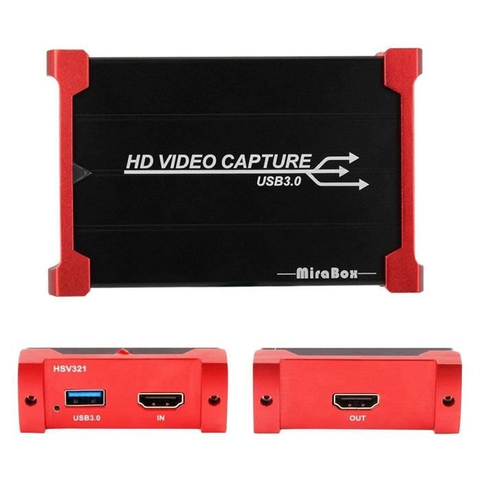 Carte de Capture Vidéo HDMI, Grabber de Capture Vidéo de HDMI à USB 3.0,  Diffusion HD 1080p 60fps en Direct de streamin - Cdiscount Informatique