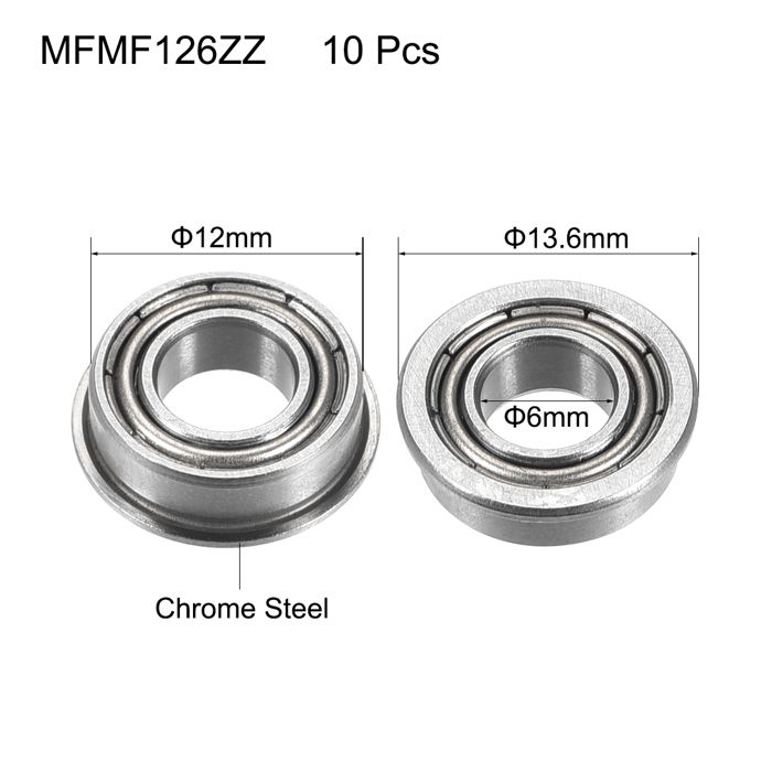 2pcs Roulement à Billes 6001-2RS 12x28x8mm Double Scellé - Acier Haute Teneur En Carbone