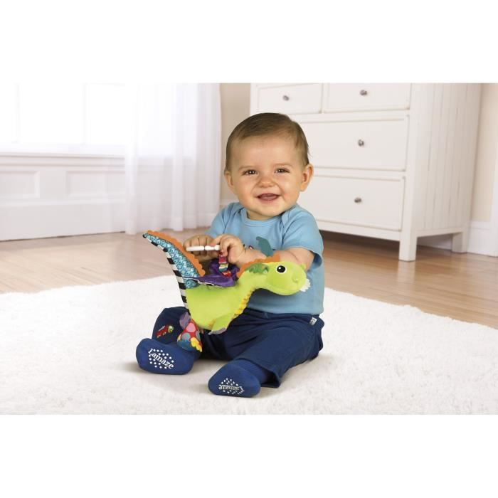 Doudou LAMAZE Flip Flap le Dragon Peluche douce et color e Mixte
