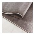 Tapis moderne poil court pour le salon avec un design abstrait vagues facile entretenir Couleur: Marron Taille: 80 x 300 cm-2