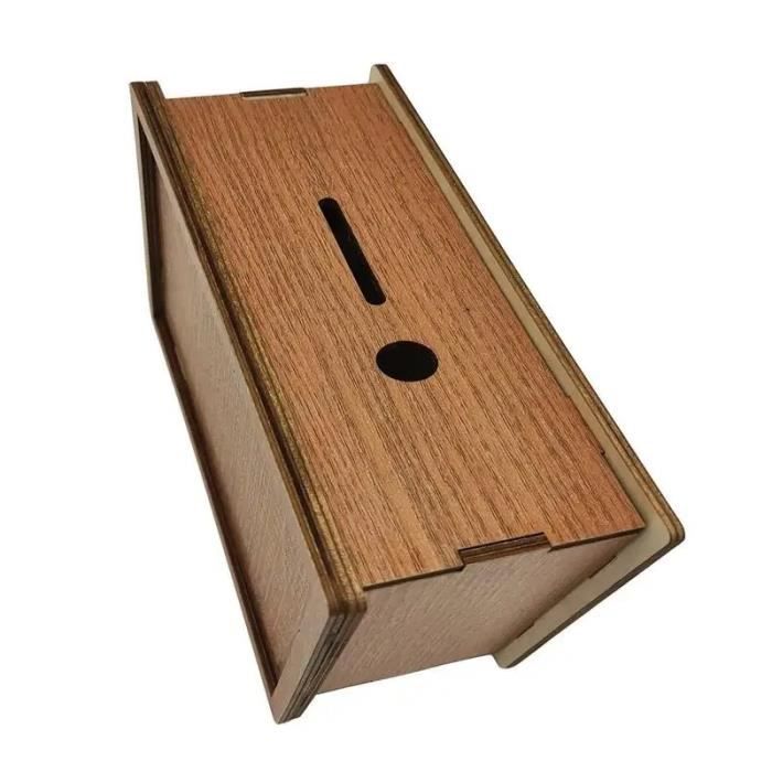 Tirelire en bois réutilisable avec but d'économie et boîtes de