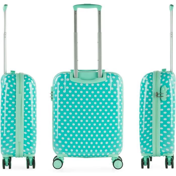 Valise Cabine Enfant Rigide 4 Roues - Ultra Légère 2.5 Kg, Cadenas Combo, Dimensions 54x40x20 Cm, Mauve