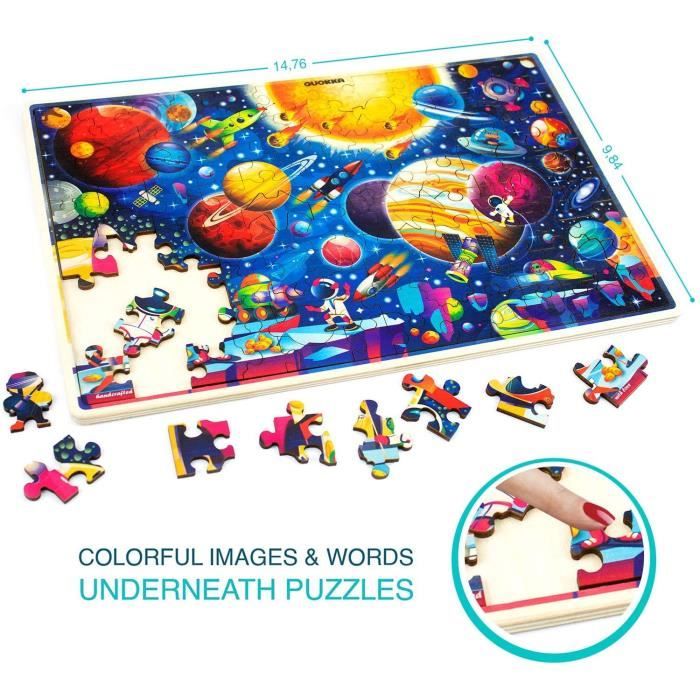 Puzzle Enfant 6 7 8 9 10 Ans - Puzzle 100 Pièces Enfant Jeux Educatif Carte  du Monde et Espace - Cdiscount Beaux-Arts et Loisirs créatifs