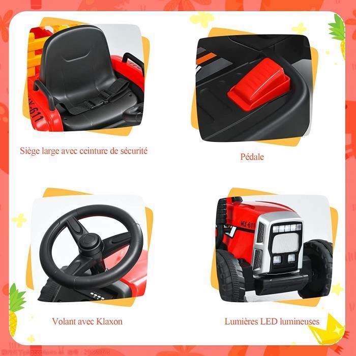 Voiture électrique à batterie en plastique pour enfants 12v pour bébé jouet voit