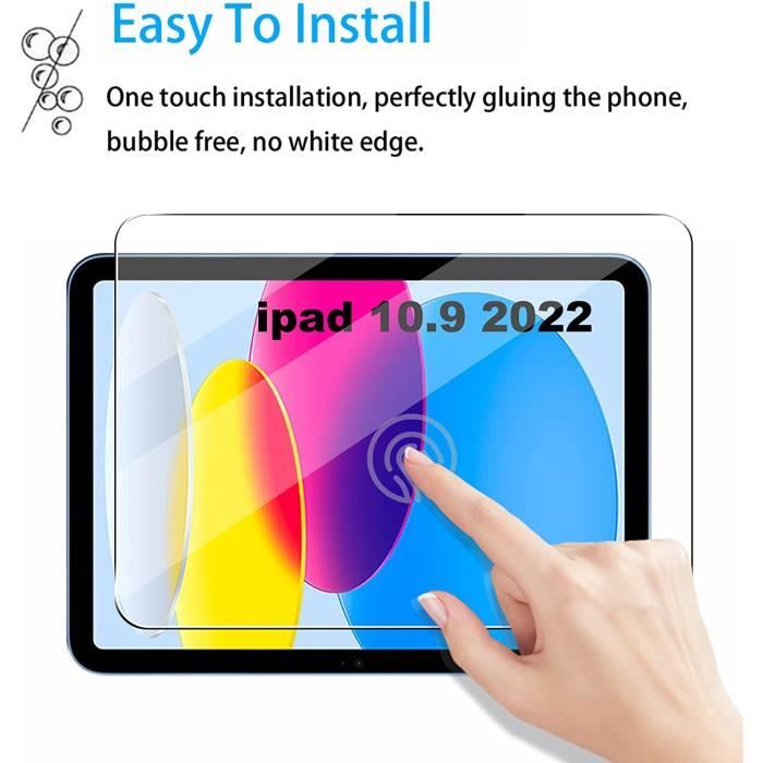 Lot de 2 Verre Trempé pour iPad 10ème Génération 10.9 2022, Film de  Protection d'écran , Anti-Trace Protecteur avec Dureté 9H Glass - Cdiscount  Informatique