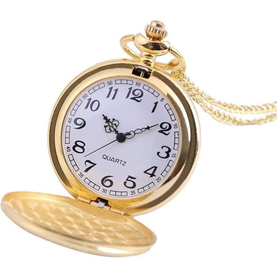 2pcs Chaîne Montre De Poche Métal - Fermoir Homard, Style Classique Et Antique, 14.4 Pouces