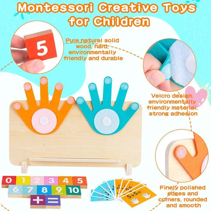 Jeu De Timbres Montessori 112 Pièces – Apprentissage Des Nombres Et Système Décimal, Dès 3 Ans