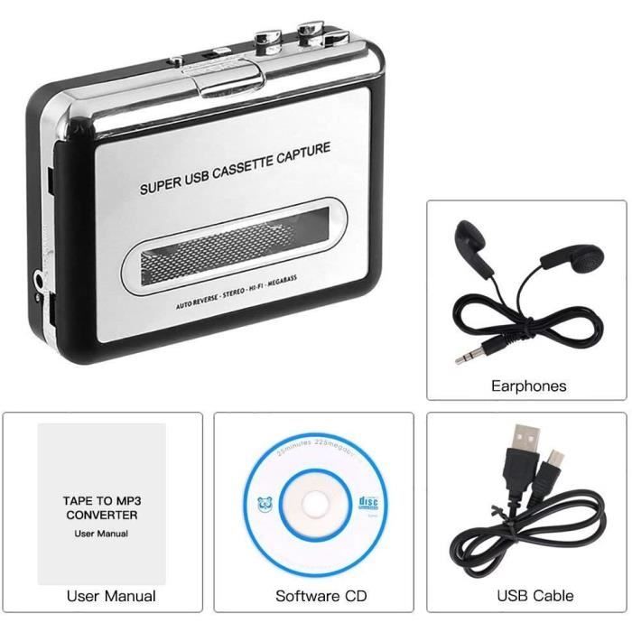 Lecteur Cassette portable Walkman enregistreur de cassettes pour