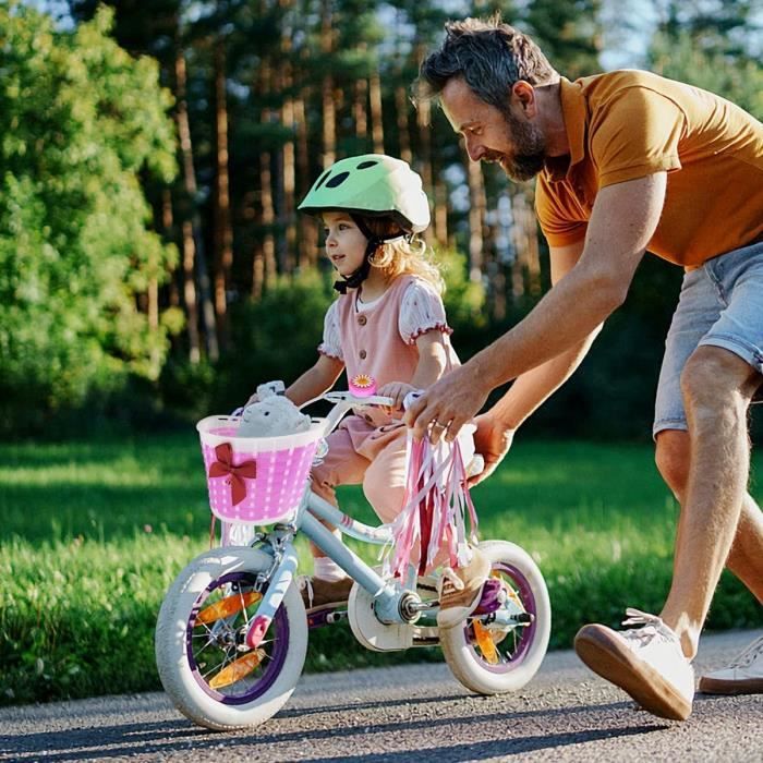 Panier avant vélo enfant avec crochets pliants blanc — onVeló cycling