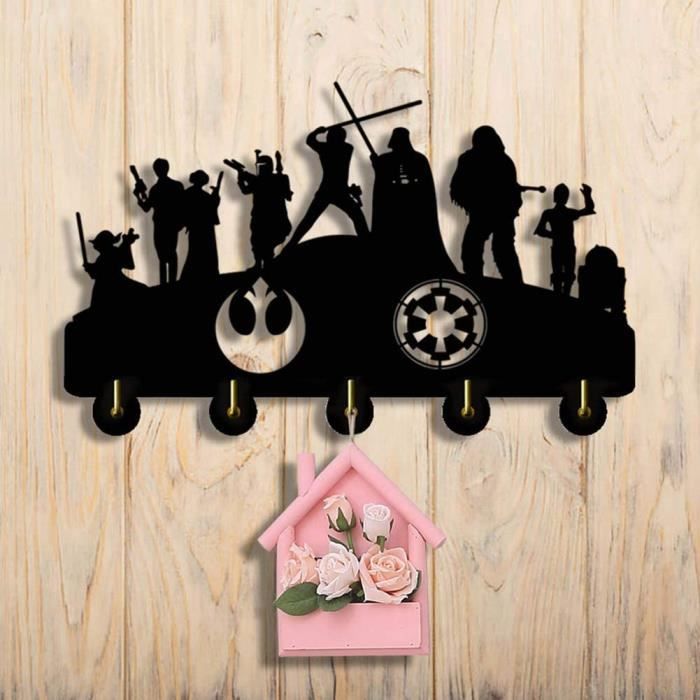 Star Wars Porte Manteau Mural Porte Manteaux 5 Crochets pour Chambre a Coucher Salle de Bains Porte de Cuisine A337 Cdiscount Maison