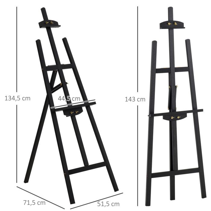 STANDNEE Chevalet pour Peindre des Toiles, 50 à 155 cm, pour Peinture