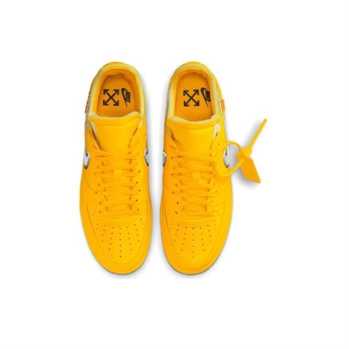 Nike Air Force 1 Low Off White ICA University Gold Jaune Cdiscount Chaussures