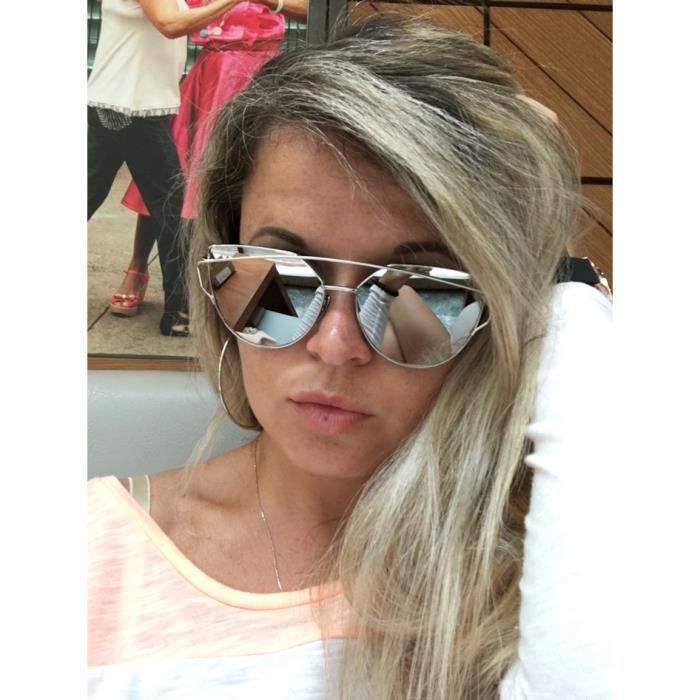 Lunette ronde best sale argent femme