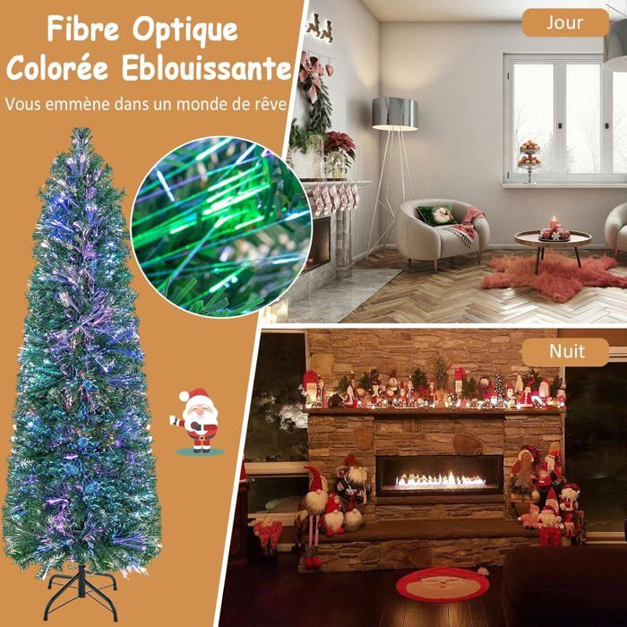 Sapin De Noël Artificiel Lumineux 360cm GYMAX - 800 LED Blanches Chaudes, 2517 Branches, Pour Intérieur/extérieur - 5