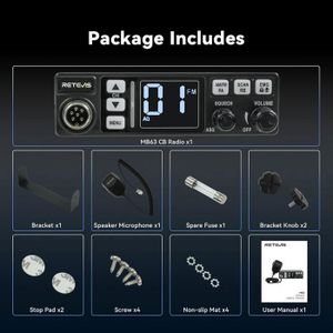 Poste CB Euro CB Pro550 - 40 Canaux - Radio Mobile Véhicule - Ouvert Jamais Utilisé