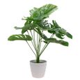 1pc Vivid Grand naturel artificiel Monstera Pot Faux plante pour Office Accueil Boutique  FLEUR-PLANTE ARTIFICIELLE - FLEUR SECHEE-0